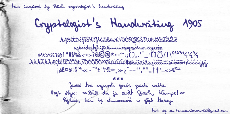 zai Cryptologist's Handwriting 1905