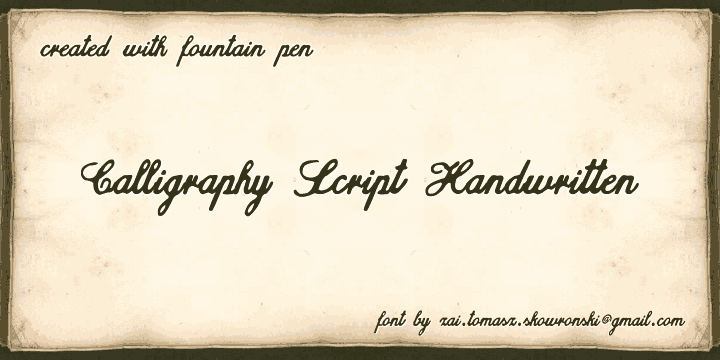 zai Calligraphy Script Handwritten Font