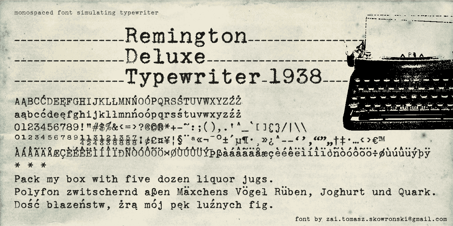 zai Remington Deluxe Typewriter